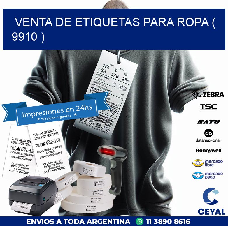 VENTA DE ETIQUETAS PARA ROPA ( 9910 )