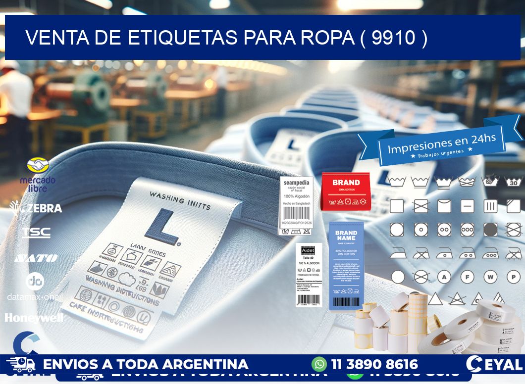 VENTA DE ETIQUETAS PARA ROPA ( 9910 )