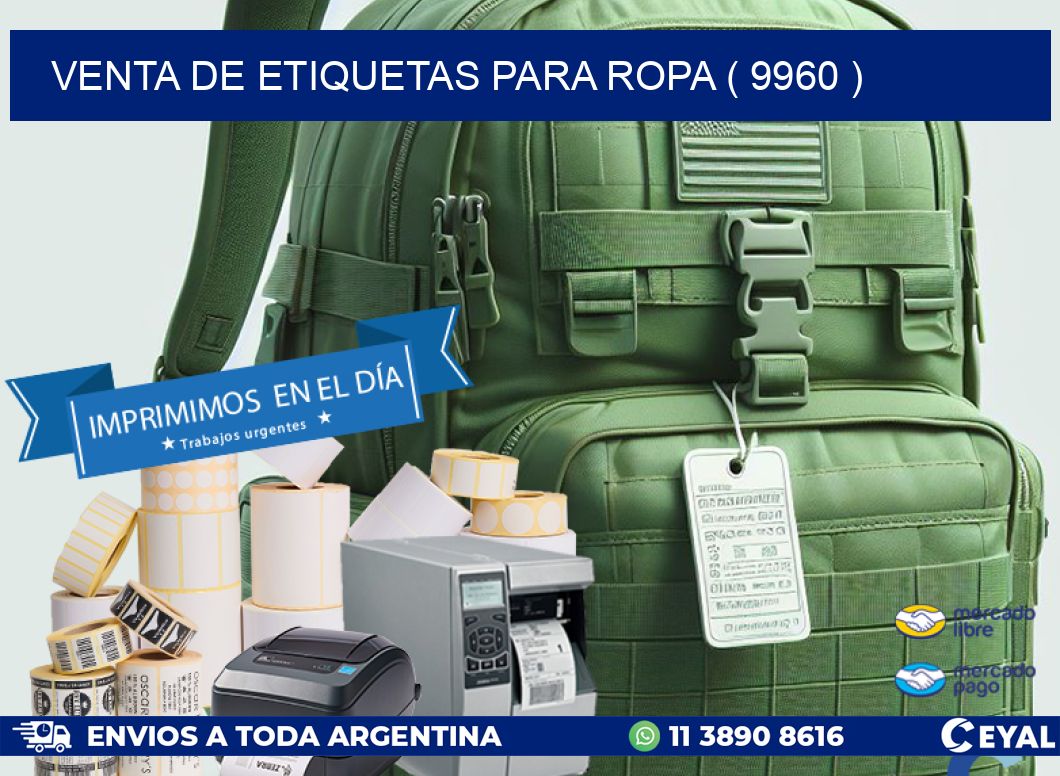 VENTA DE ETIQUETAS PARA ROPA ( 9960 )