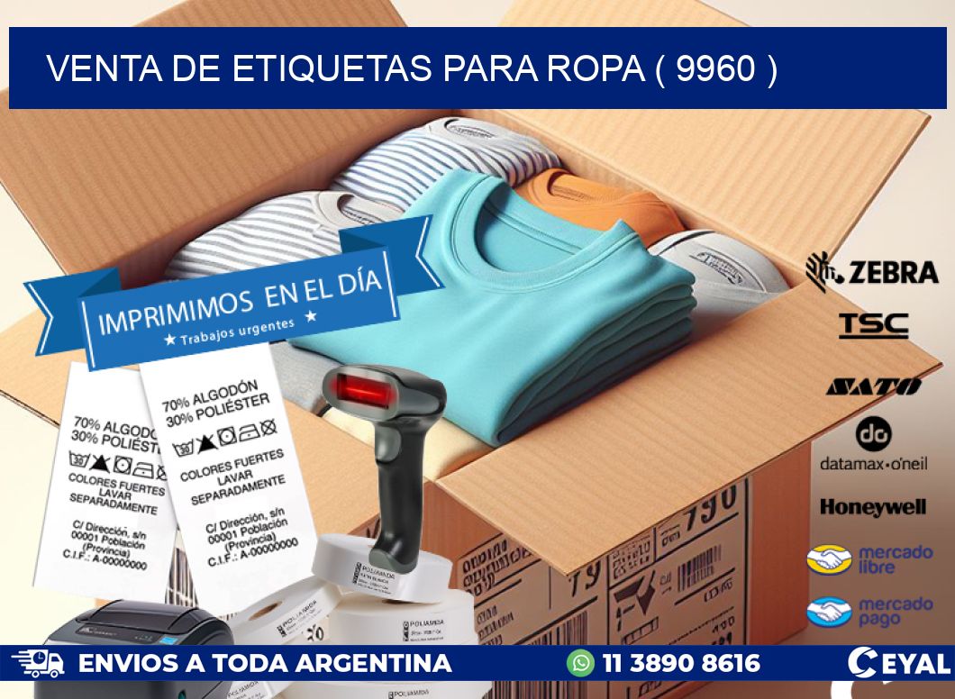 VENTA DE ETIQUETAS PARA ROPA ( 9960 )