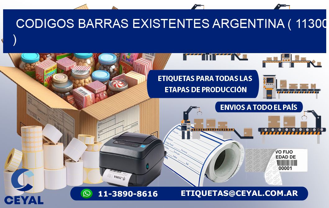 codigos barras existentes argentina ( 11300 )
