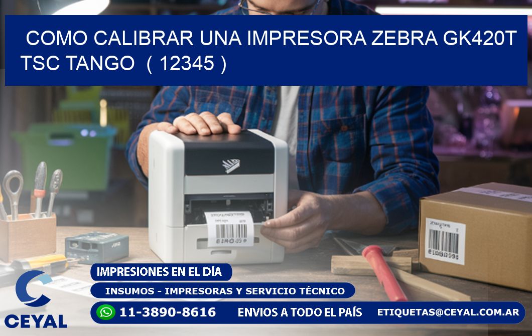 como calibrar una impresora zebra gk420t TSC TANGO  ( 12345 )