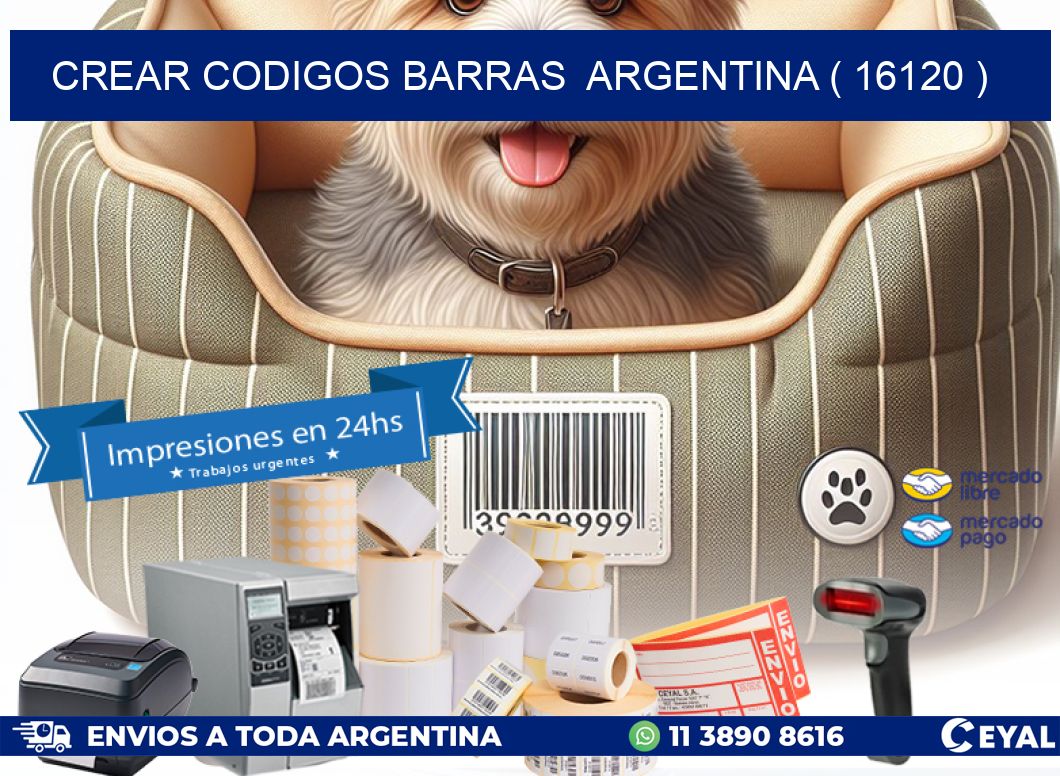 crear codigos barras  argentina ( 16120 )