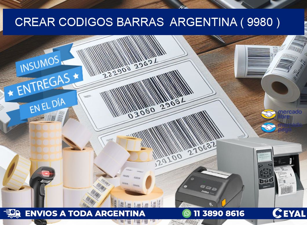 crear codigos barras  argentina ( 9980 )