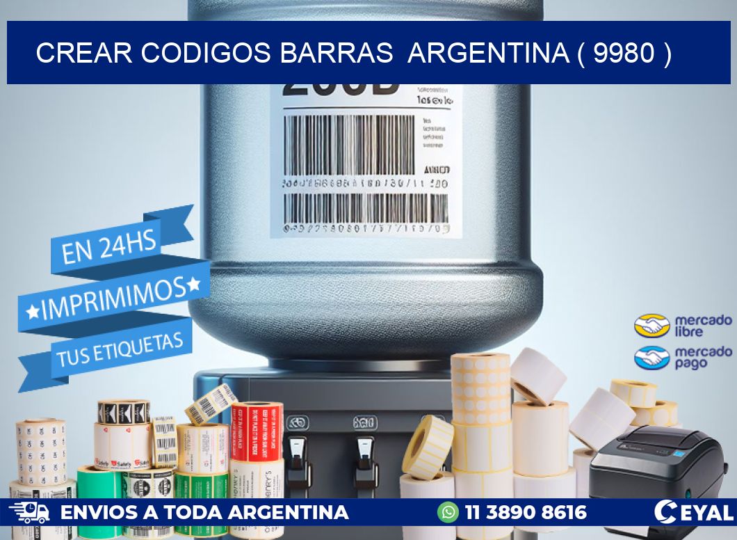 crear codigos barras  argentina ( 9980 )