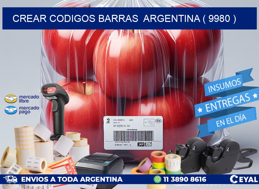 crear codigos barras  argentina ( 9980 )