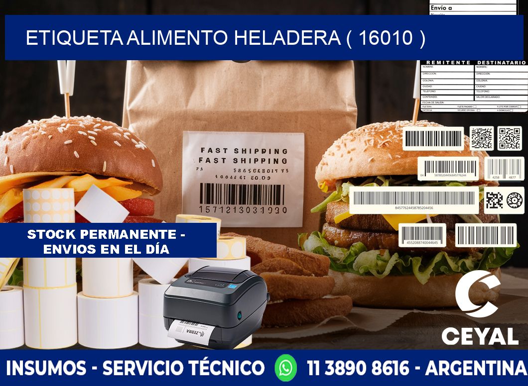 etiqueta alimento heladera ( 16010 )