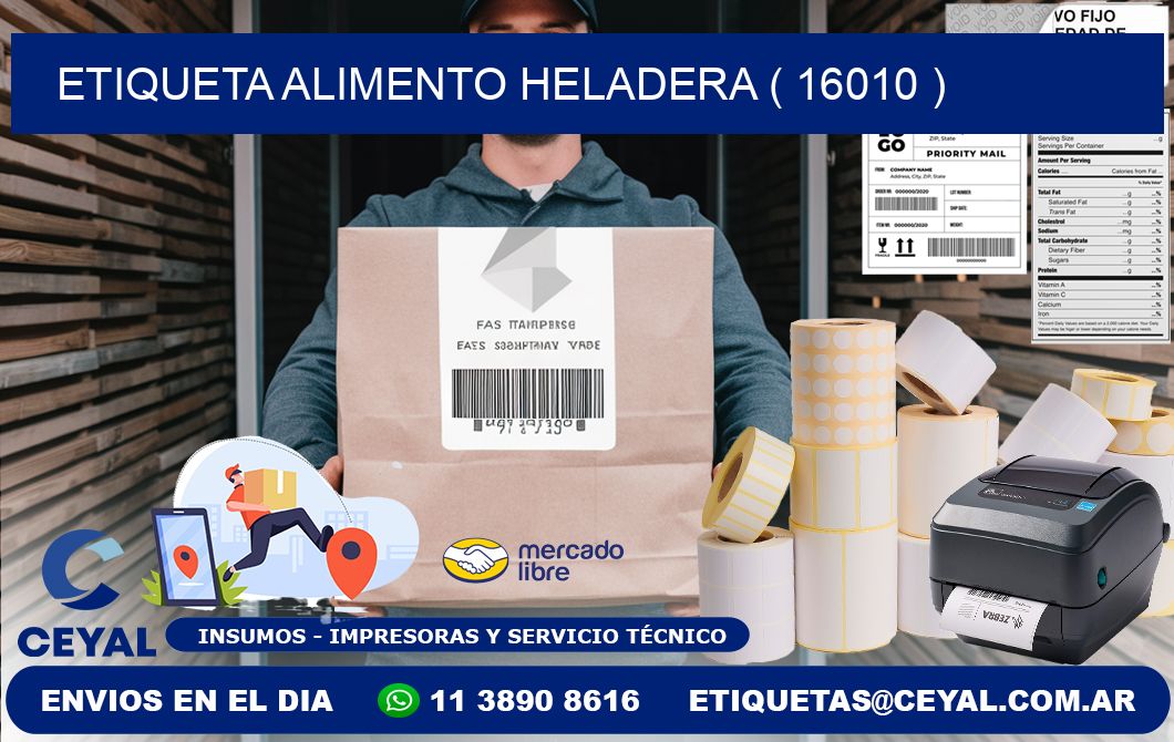 etiqueta alimento heladera ( 16010 )