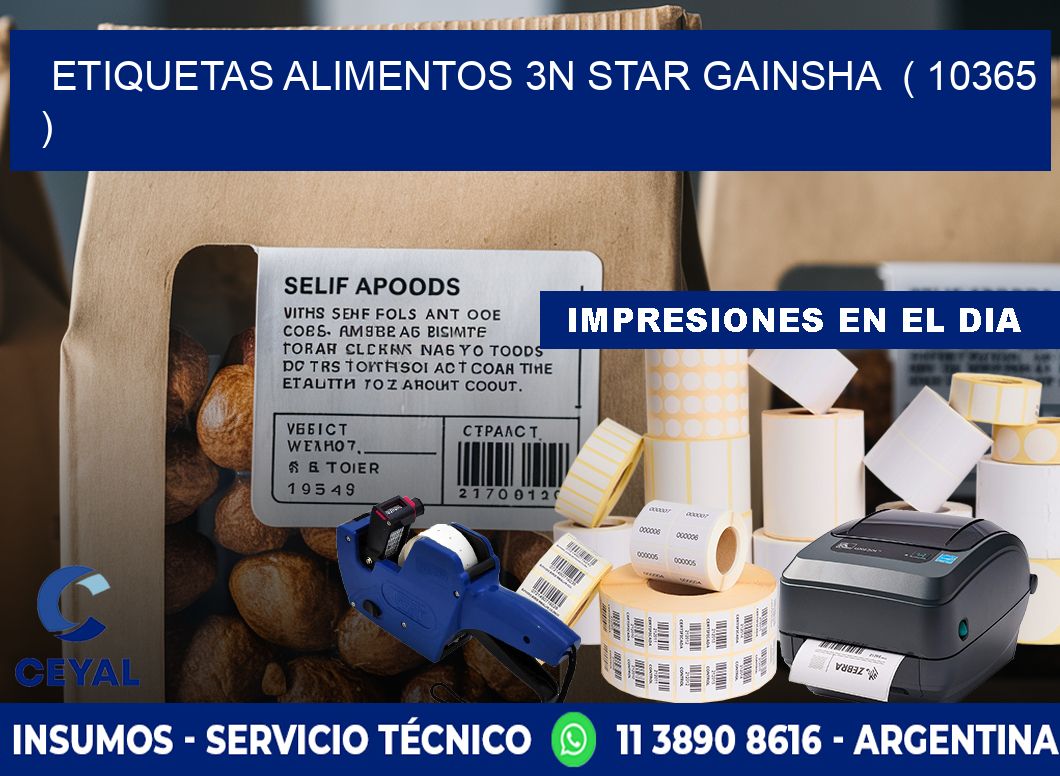 etiquetas alimentos 3n star gainsha  ( 10365 )