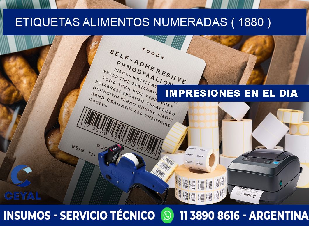 etiquetas alimentos numeradas ( 1880 )