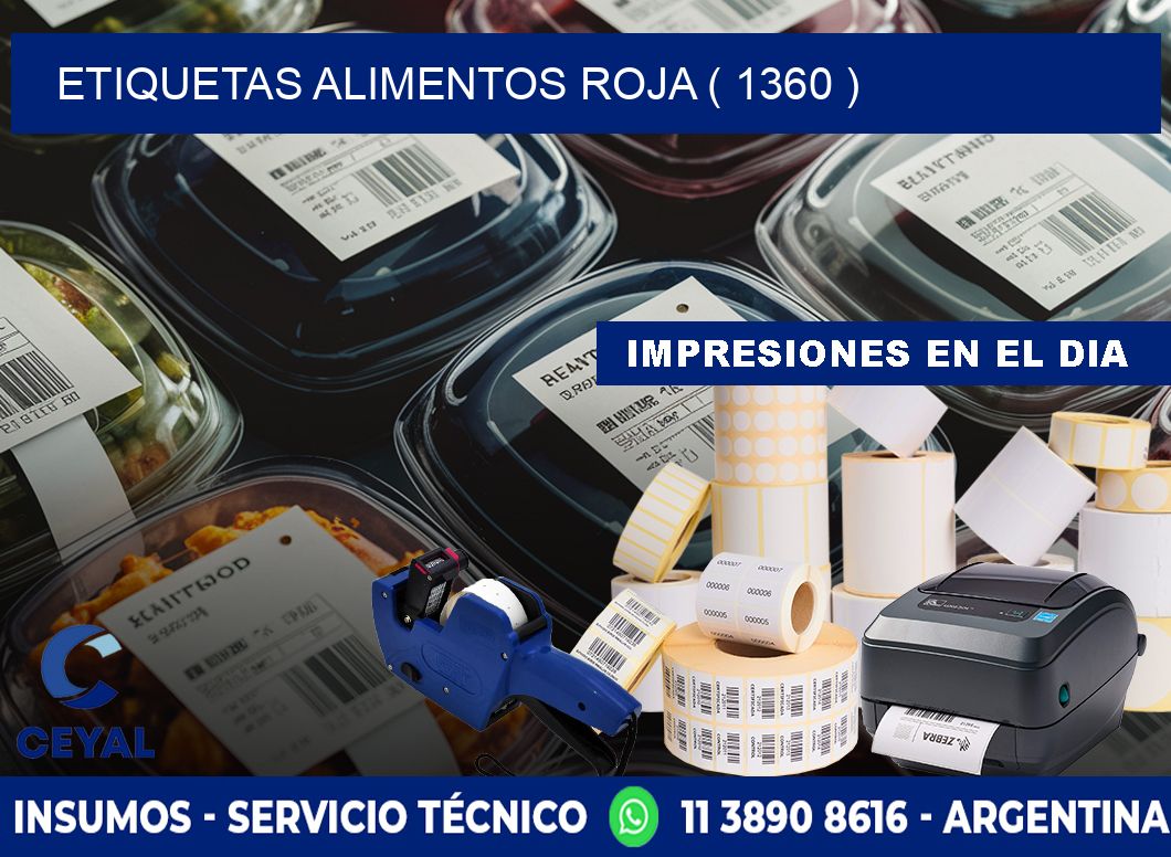 etiquetas alimentos roja ( 1360 )