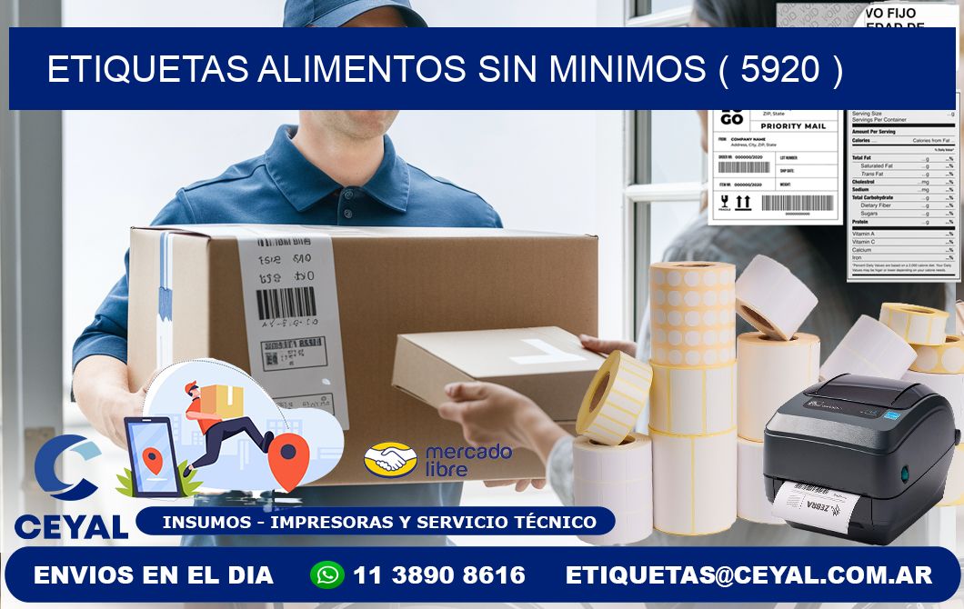 etiquetas alimentos sin minimos ( 5920 )