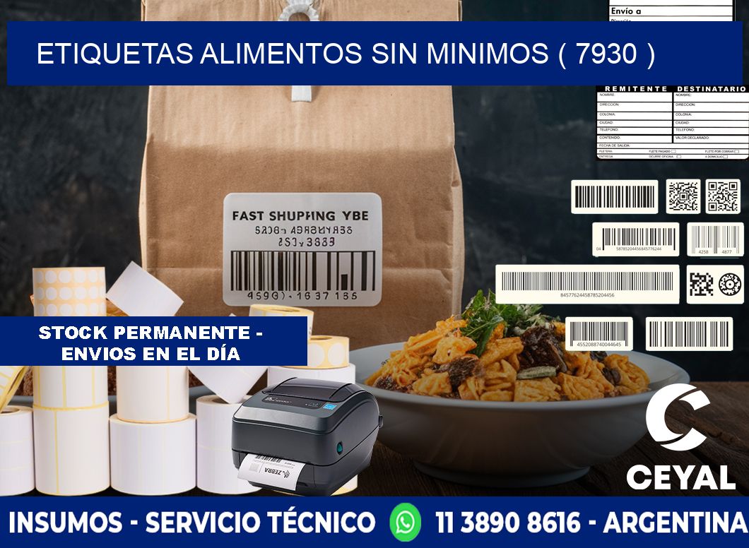 etiquetas alimentos sin minimos ( 7930 )