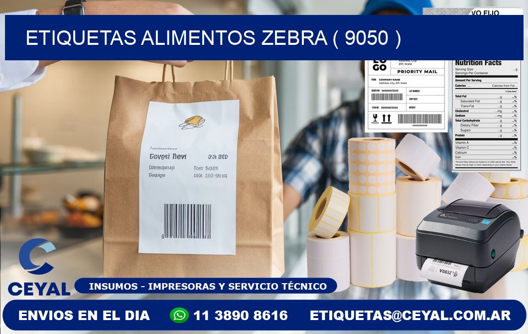 etiquetas alimentos zebra ( 9050 )