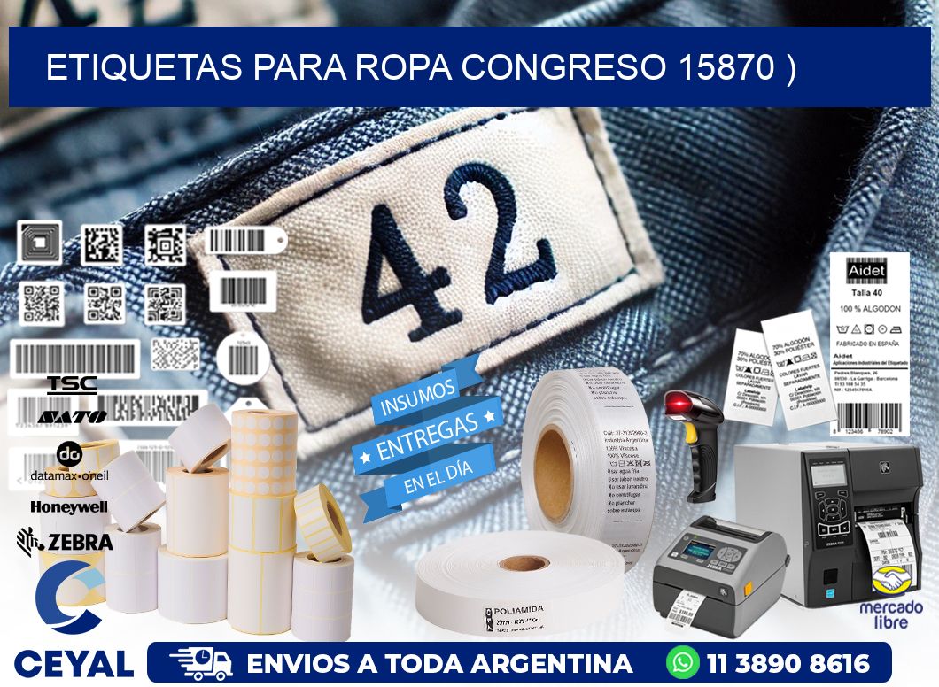 etiquetas para ropa congreso 15870 )