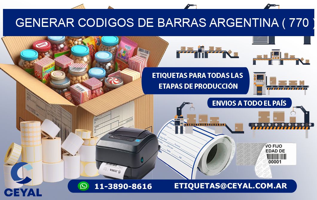 generar codigos de barras argentina ( 770 )