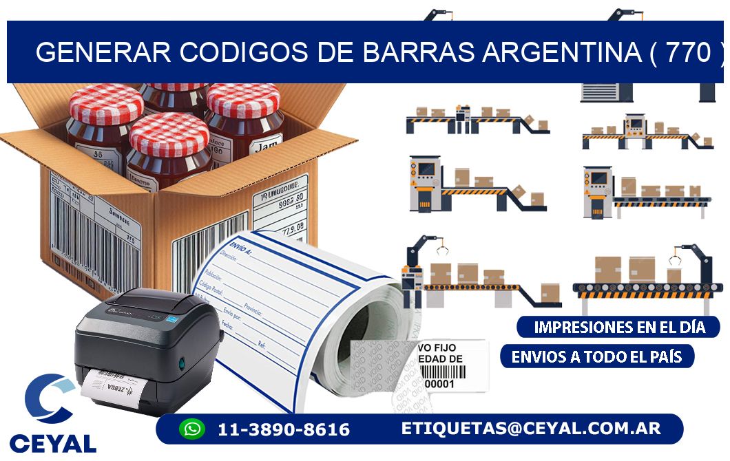 generar codigos de barras argentina ( 770 )