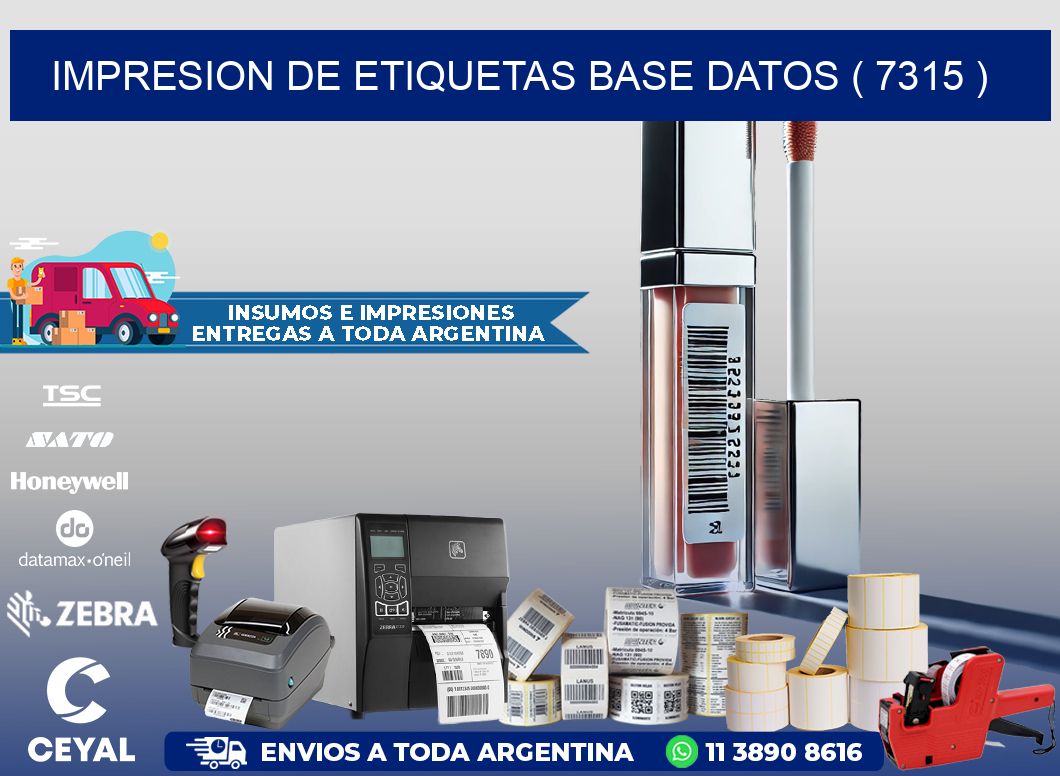 impresion de etiquetas base datos ( 7315 )