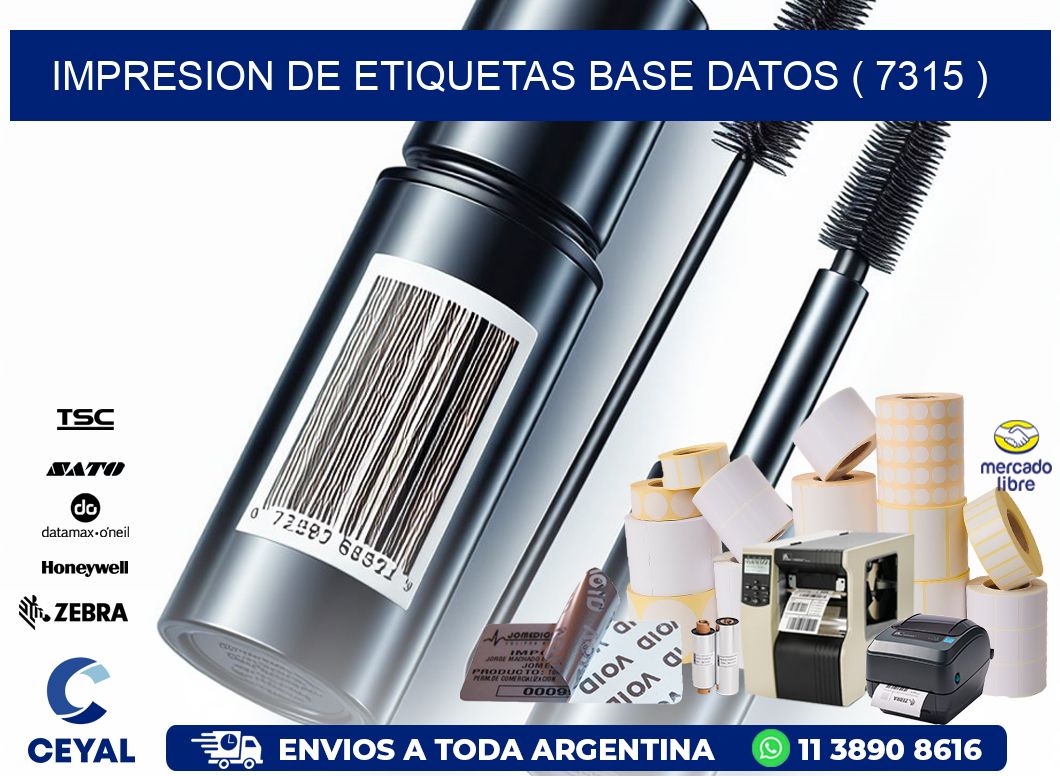 impresion de etiquetas base datos ( 7315 )