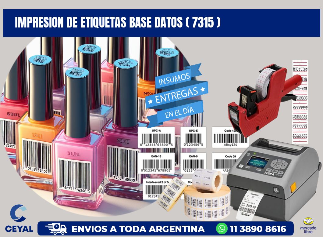 impresion de etiquetas base datos ( 7315 )