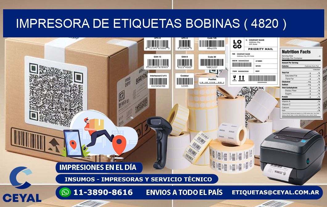 impresora de etiquetas bobinas ( 4820 )