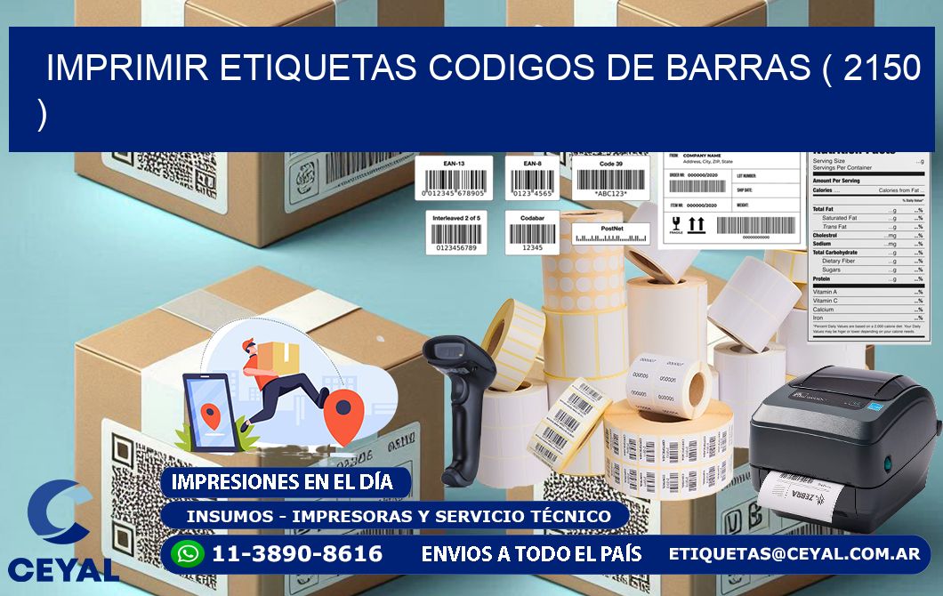 imprimir etiquetas codigos de barras ( 2150 )