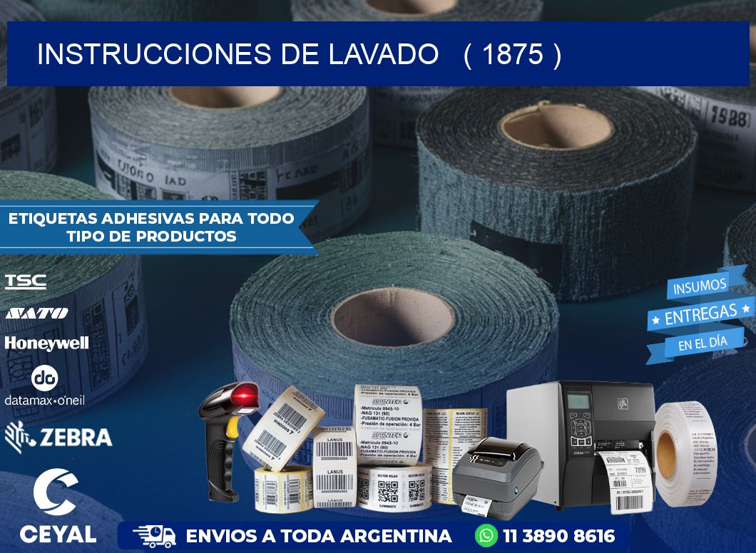 instrucciones de lavado   ( 1875 )