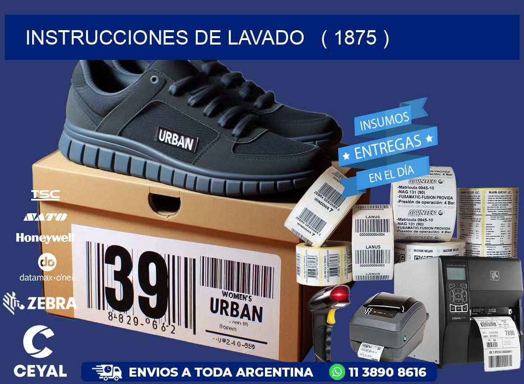 instrucciones de lavado   ( 1875 )