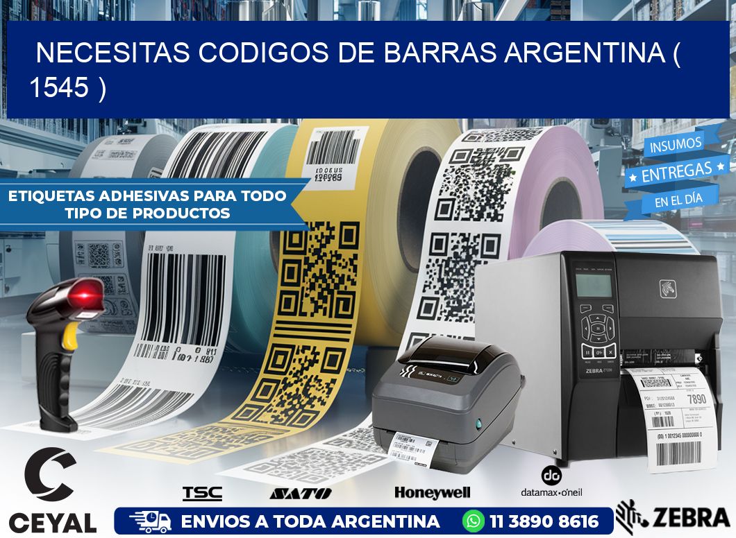 necesitas codigos de barras argentina ( 1545 )