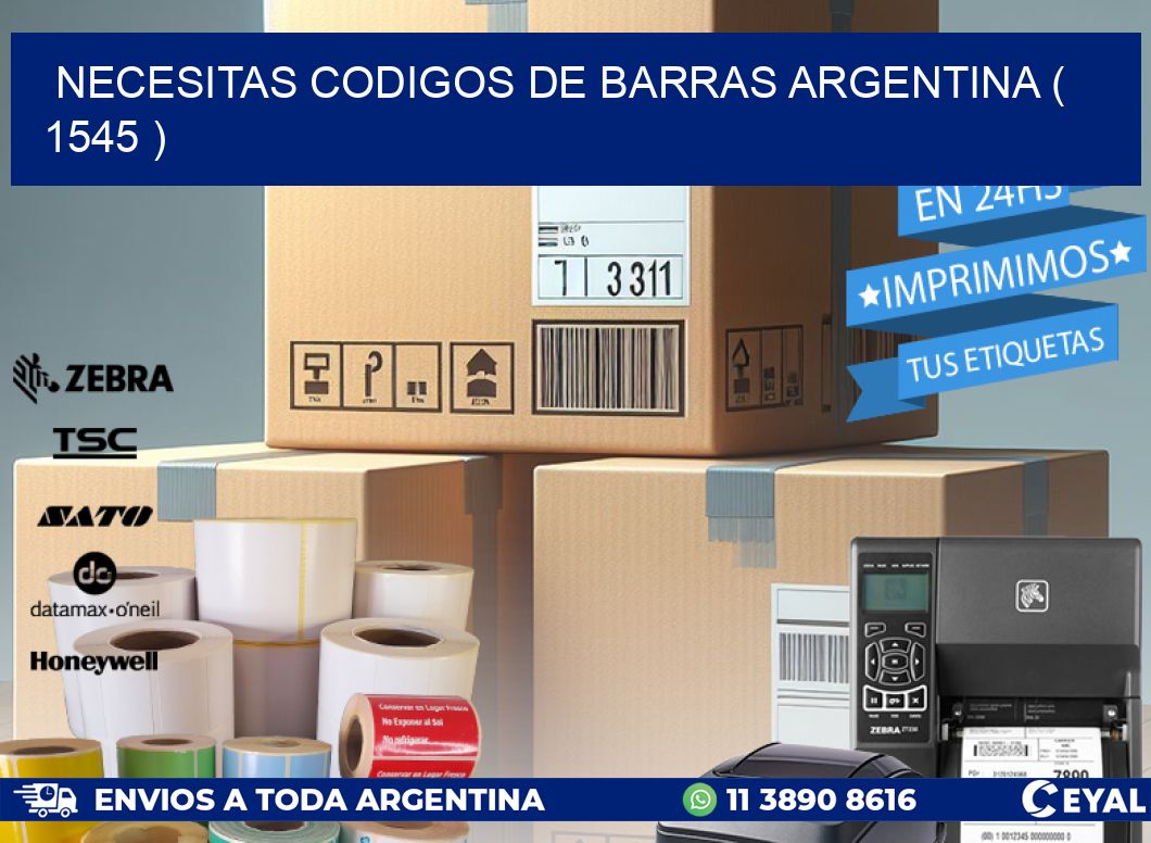 necesitas codigos de barras argentina ( 1545 )