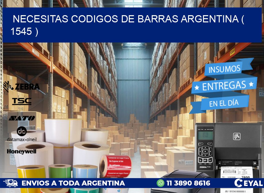 necesitas codigos de barras argentina ( 1545 )