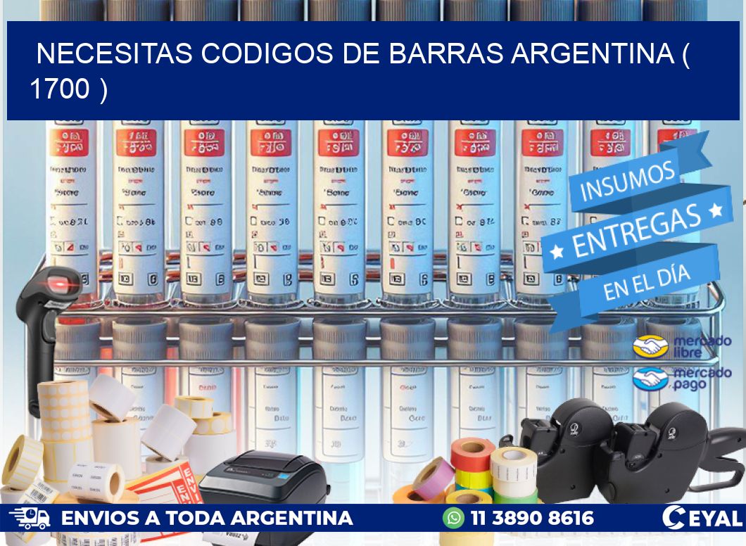 necesitas codigos de barras argentina ( 1700 )