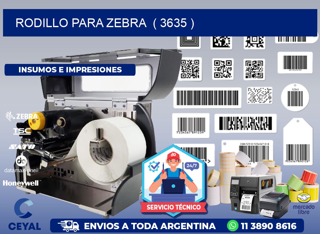 rodillo para zebra  ( 3635 )
