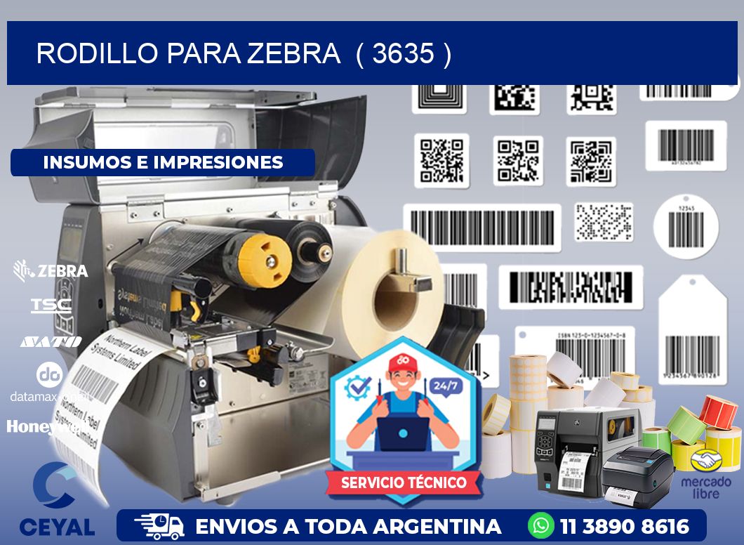 rodillo para zebra  ( 3635 )