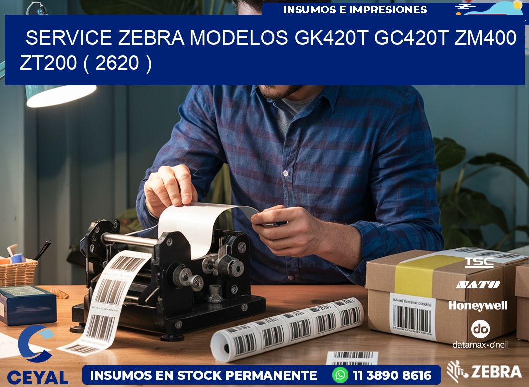service zebra MODELOS GK420T GC420T ZM400 ZT200 ( 2620 )