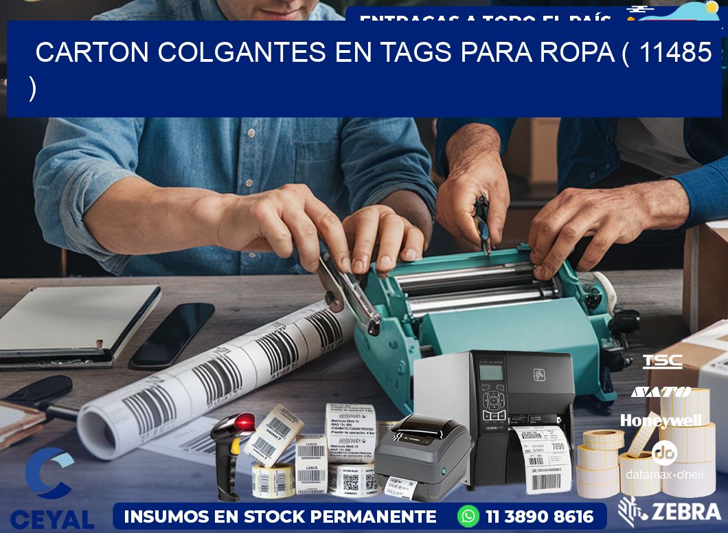 CARTON COLGANTES EN TAGS PARA ROPA ( 11485 )
