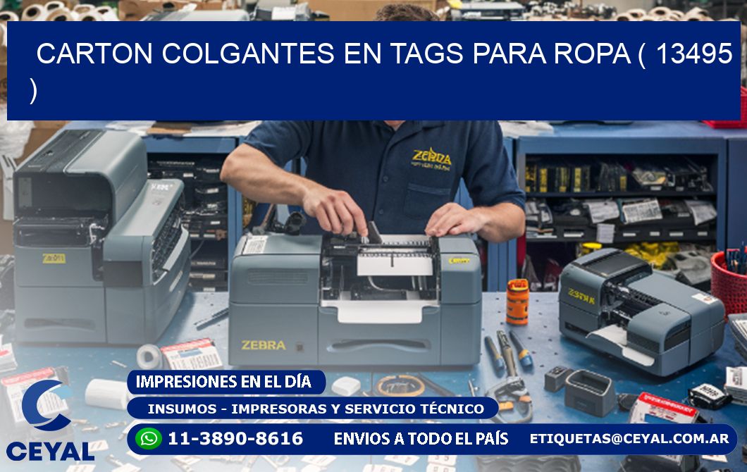 CARTON COLGANTES EN TAGS PARA ROPA ( 13495 )