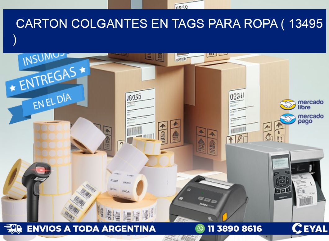 CARTON COLGANTES EN TAGS PARA ROPA ( 13495 )