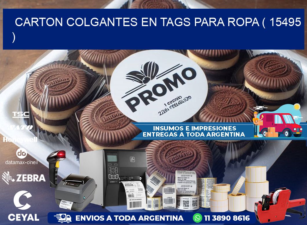 CARTON COLGANTES EN TAGS PARA ROPA ( 15495 )