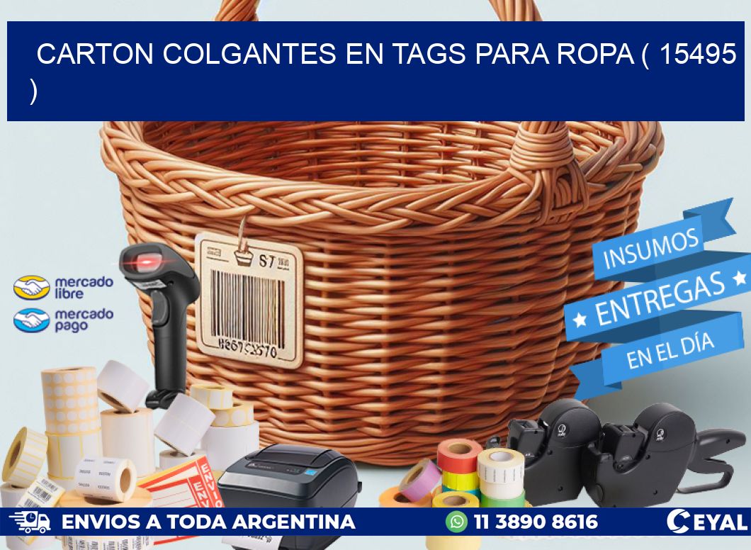 CARTON COLGANTES EN TAGS PARA ROPA ( 15495 )