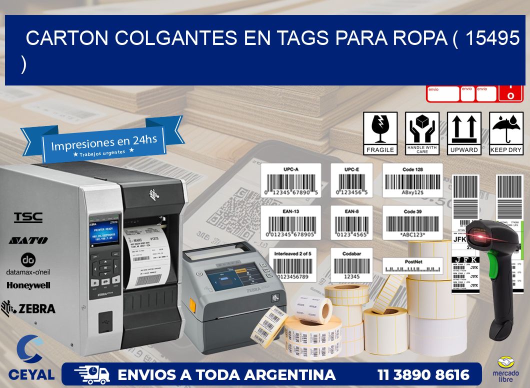CARTON COLGANTES EN TAGS PARA ROPA ( 15495 )