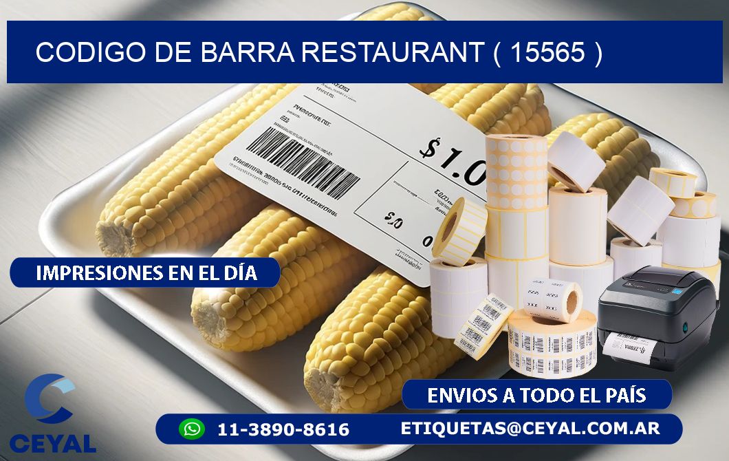 CODIGO DE BARRA RESTAURANT ( 15565 )