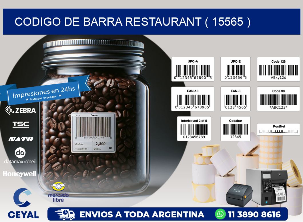 CODIGO DE BARRA RESTAURANT ( 15565 )