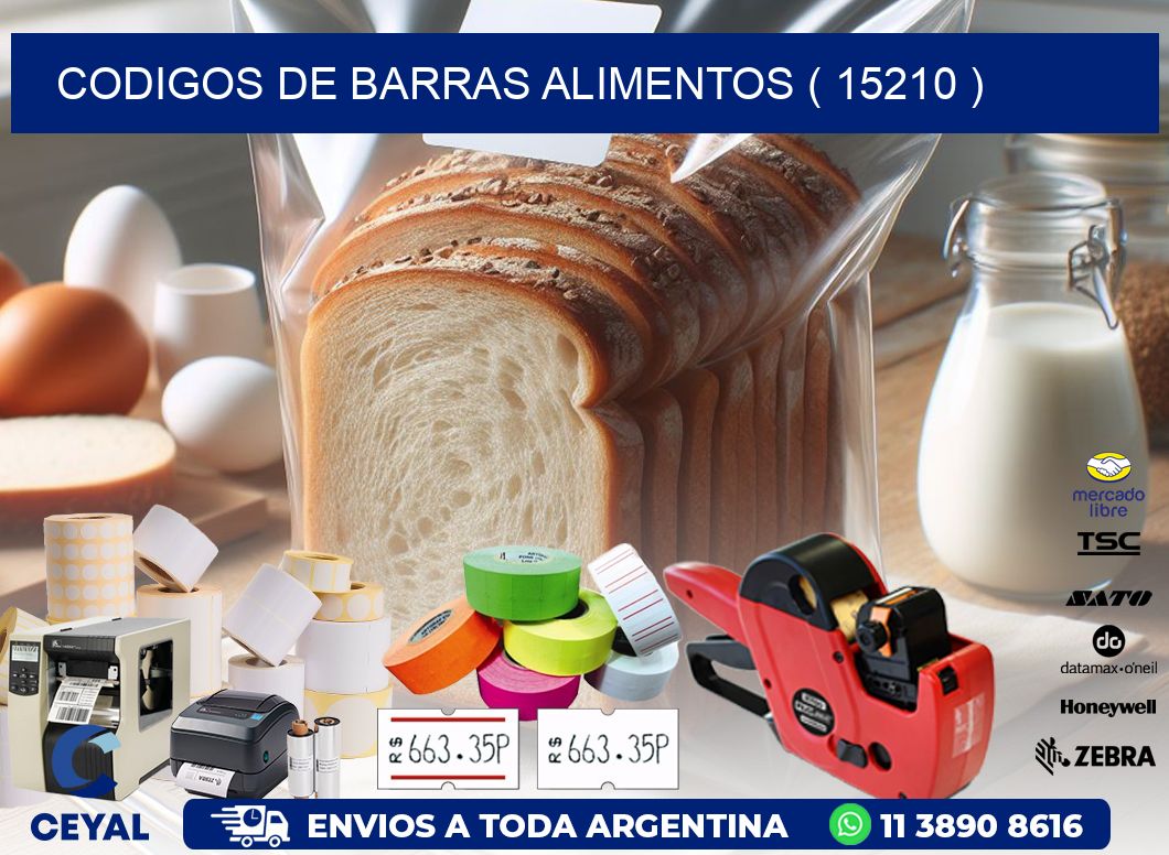 CODIGOS DE BARRAS ALIMENTOS ( 15210 )