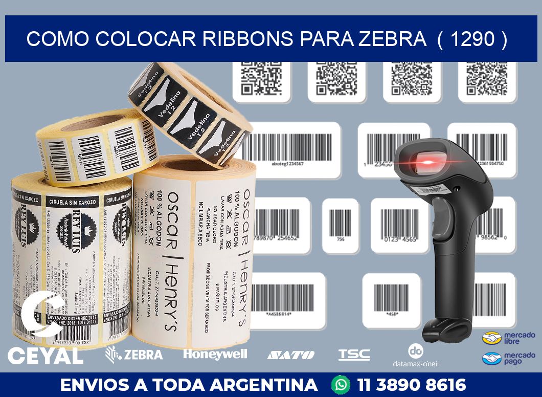 COMO COLOCAR RIBBONS PARA ZEBRA  ( 1290 )