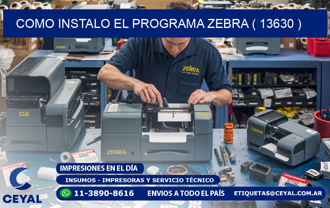 COMO INSTALO EL PROGRAMA ZEBRA ( 13630 )