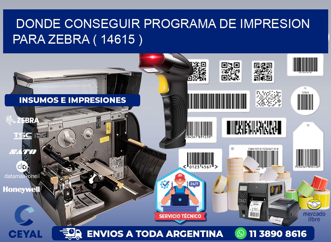 DONDE CONSEGUIR PROGRAMA DE IMPRESION PARA ZEBRA ( 14615 )