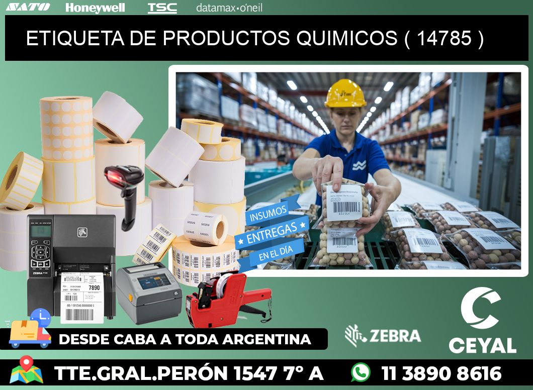 ETIQUETA DE PRODUCTOS QUIMICOS ( 14785 )