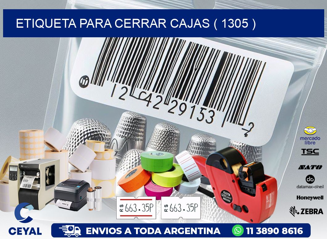 ETIQUETA PARA CERRAR CAJAS ( 1305 )
