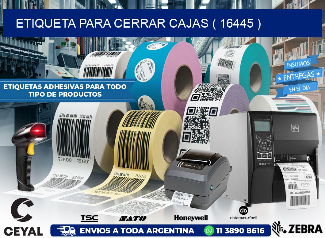 ETIQUETA PARA CERRAR CAJAS ( 16445 )